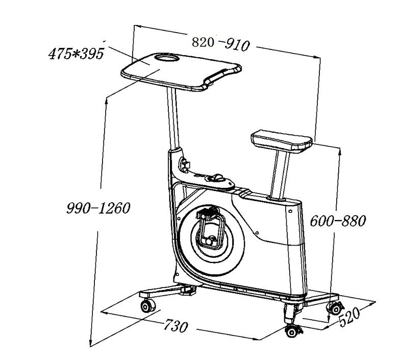 Desk Home Exercise Bike Small Magnetic Control Silent Aerobic Exercise